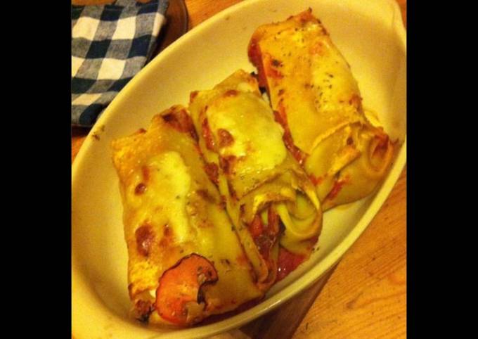 Roulades façon cannellonis au bœuf fromage et tomates