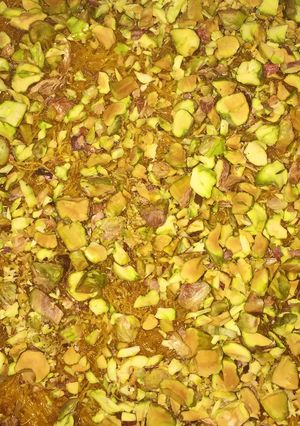صورة لوصفة كنافة بالقشطة والفستق 😋😋😋