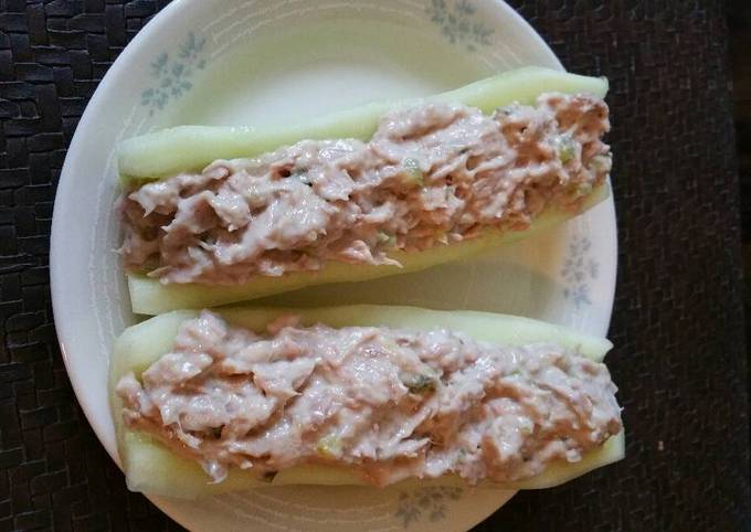 Cucumber Tuna Boats recipe main photo