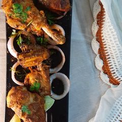 Tandoori chicken A picture of Tandoori chicken.
