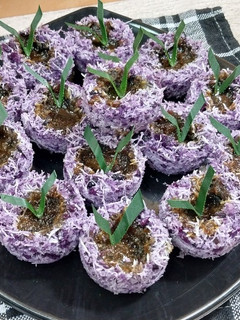 Foto resep Awug awug ubi ungu /kue sengkulun ubi ungu