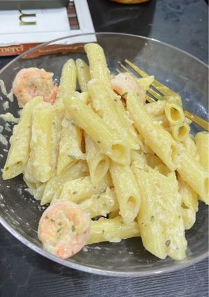 Foto resep Garlic Butter Prawn Penne- MPASI