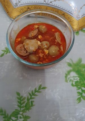 Foto resep Cilok Baso Sosis Kuah Pedas