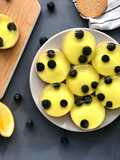 Mini Gelatinas de Limão com Bolacha e Mirtilos 🍋🫐