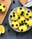 Mini Gelatinas de Limão com Bolacha e Mirtilos 🍋🫐
