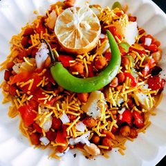 A picture of Healthy tasty Brown chickpea chat.