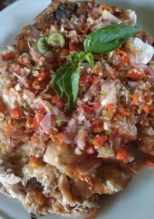 Foto resep Ayam geprek sambal matah
