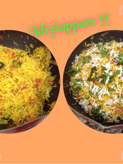 A picture of Idiyappam { Rice Sevai } { Morning Breakfast }.
