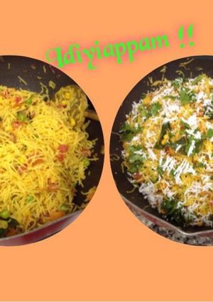 A picture of Idiyappam { Rice Sevai } { Morning Breakfast }.