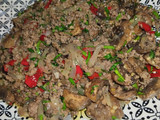 فطر ولحمة على طريقتي
