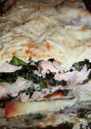 Une photo de Lasagne épinard saumon