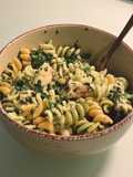 Pasta con pesto de espinaca