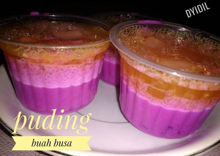 Puding buah busa