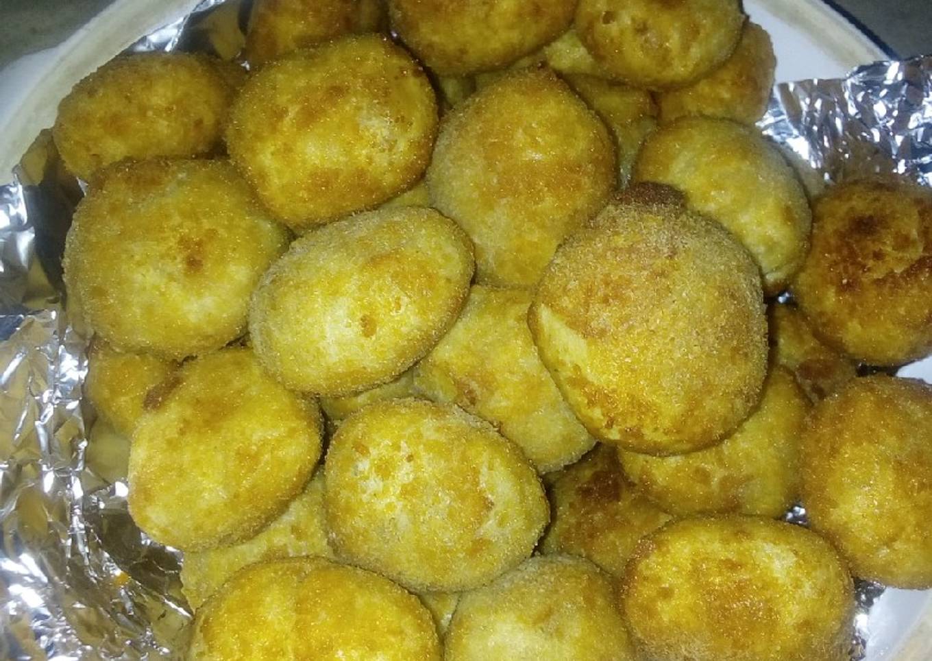 Flour filled potato balls
