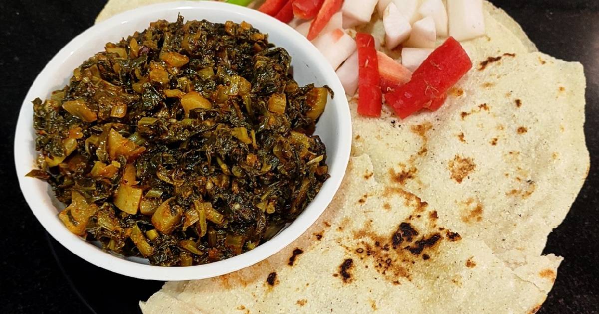 Mooli ke Patton Ki Sabzi (Radish Greens Stir Fry) Recipe by Smruti