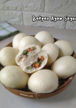Foto resep Bakpao Ayam Sayur