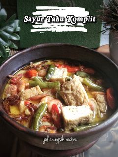 Foto resep Sayur Tahu Komplit