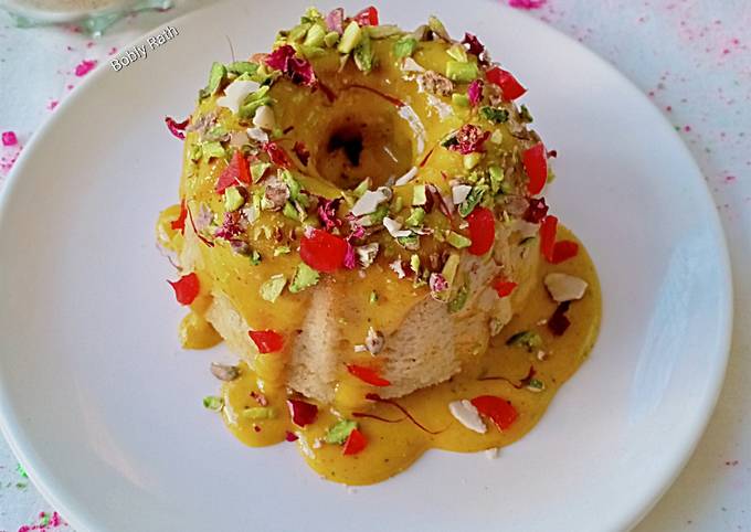 Thandai Bundt cake with Kesar thandai Rabdi frosting