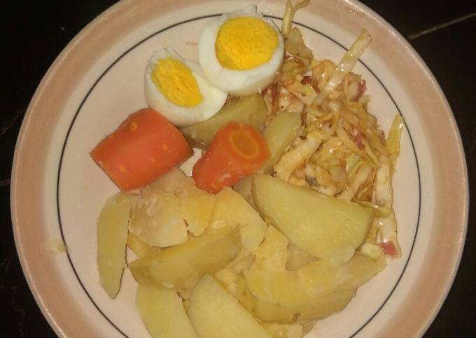 Diet mayo simpel kentang,wortel,telur,kubis