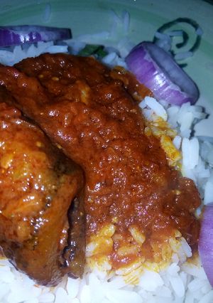 A picture of Redoil stew+rice.