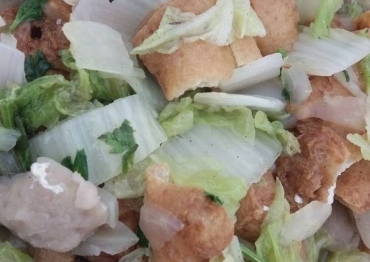 Anti Ribet, Buat Tumis Sawi Putih Tahu Baso Untuk Pemula