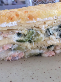 Une photo de Lasagnes courgettes, saumon et chèvre