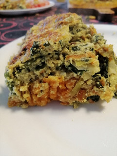 Una foto de Pastel de boniato, ricota y espinaca