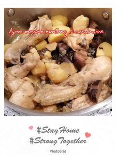 Gambar Ayam masak kentang & cendawan
