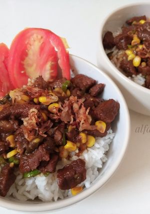 Foto resep Daging Sapi Rice Bowl