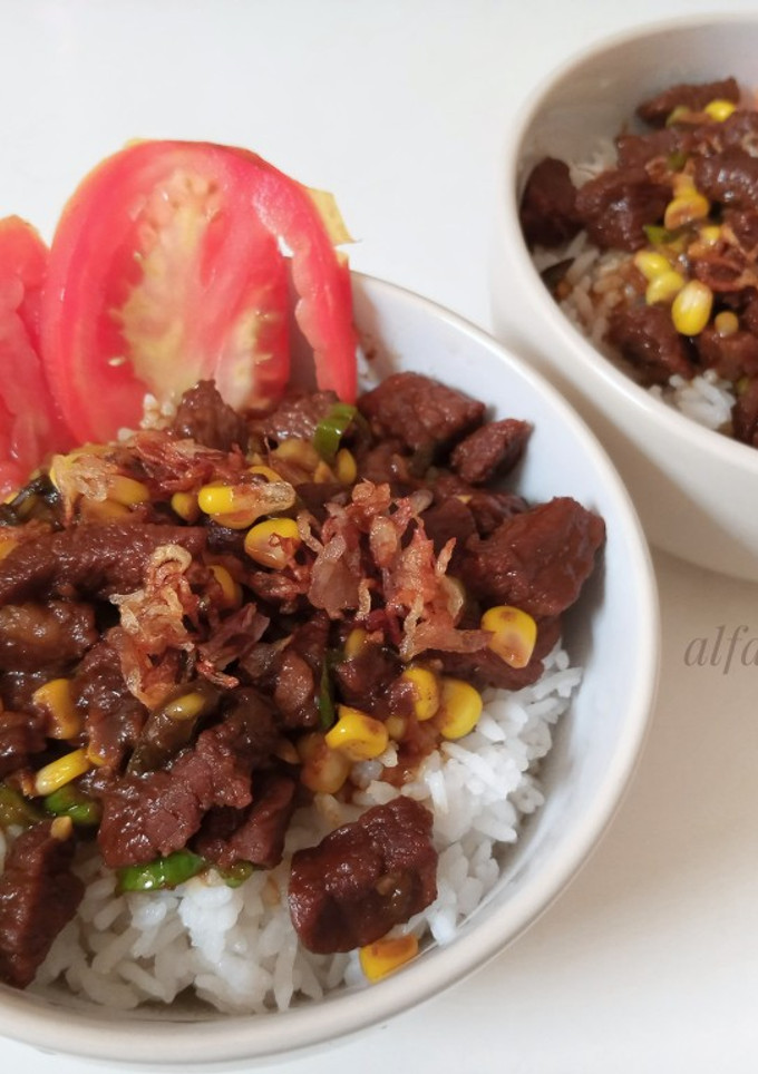 Foto resep Daging Sapi Rice Bowl