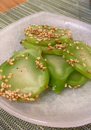 A picture of Japanese Style Broccoli Stem Side Dish.