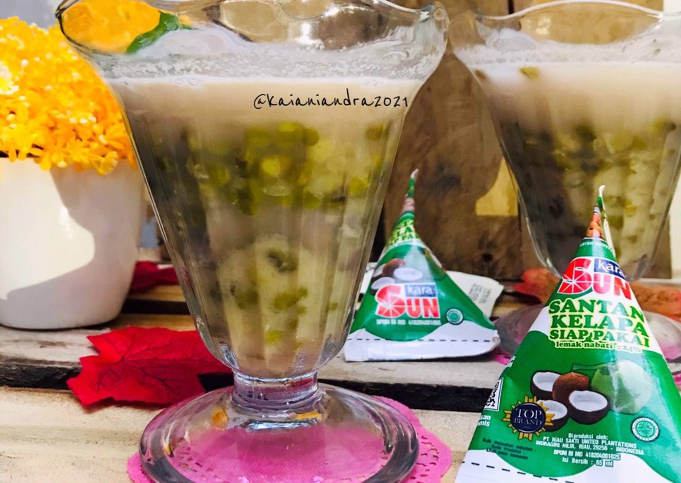 Es Bubur Kacang Hijau (hemat gas)