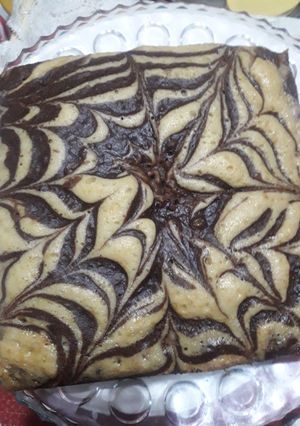 A picture of Marbal cake👩‍🍳👩‍🍳😋😋.