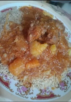 صورة لوصفة طعام شعير بمرق أحمر