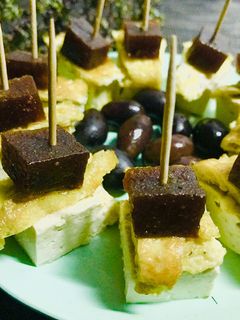 Una foto de Queso-tofu frito, en pincho