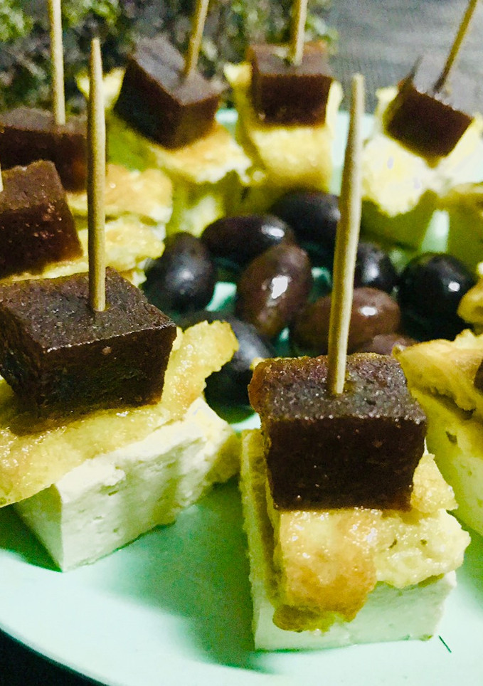 Una foto de Queso-tofu frito, en pincho