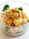 Cous cous con songino e pollo al curry