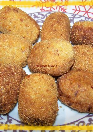 Une photo de Croquetas de chapon avec les restes  de Noël