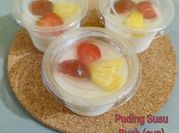 Gambar puding agar swallow susu cup