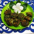 রুজোট পাতার বড়া। Perilla leaf fritters