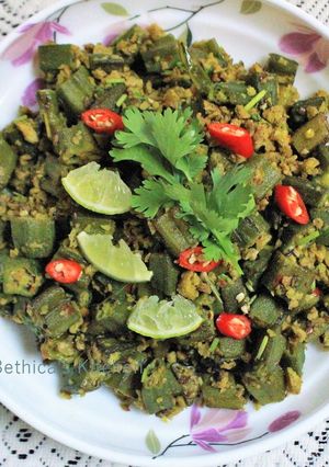 A picture of Soya Okra Stir Fry.