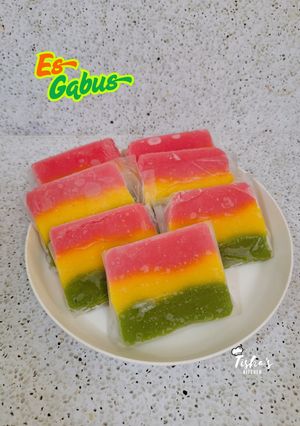 Foto resep 348. Es Gabus Pelangi