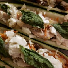 A picture of Tricia's Chicken Zucchini Boats.