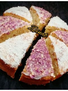 عکسی از دستور کیک گل محمدی