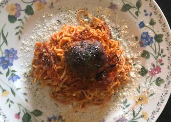 Easiest Way to Recipe Tasty Baked Spaghetti with Turkey Meat Balls