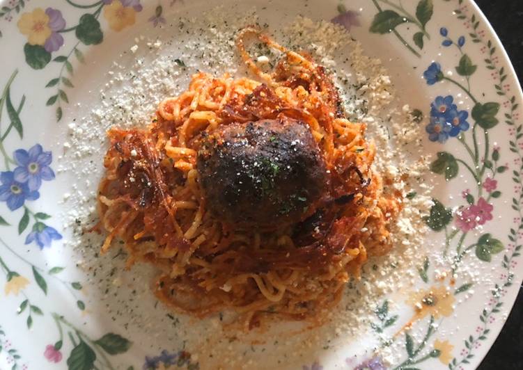 Recipe of Favorite Baked Spaghetti with Turkey Meat Balls