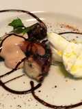 Polpo (cotto sottovuoto a bassa temperatura) grigliato con mozzarella di bufala