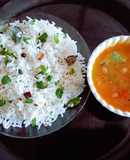 Restaurant style tasty yummy jeera rice and dal fry