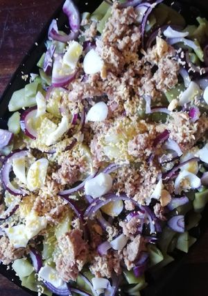 Foto principal de Ensalada de habichuelas o judías verdes, patatas y atún