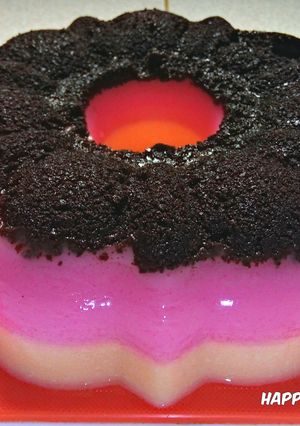 Foto resep Pudding strawberry cheesy oreo